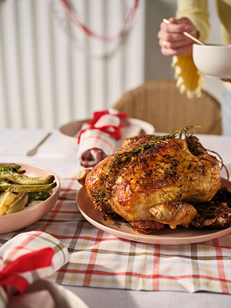 Golden Roast Chicken With Fennel