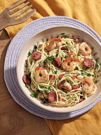 Seriously Tasty Prawn & Chorizo Pasta