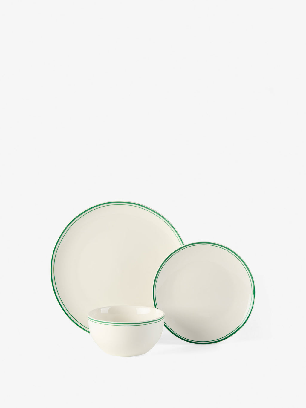 Archie 12-Piece Green Dinner Set