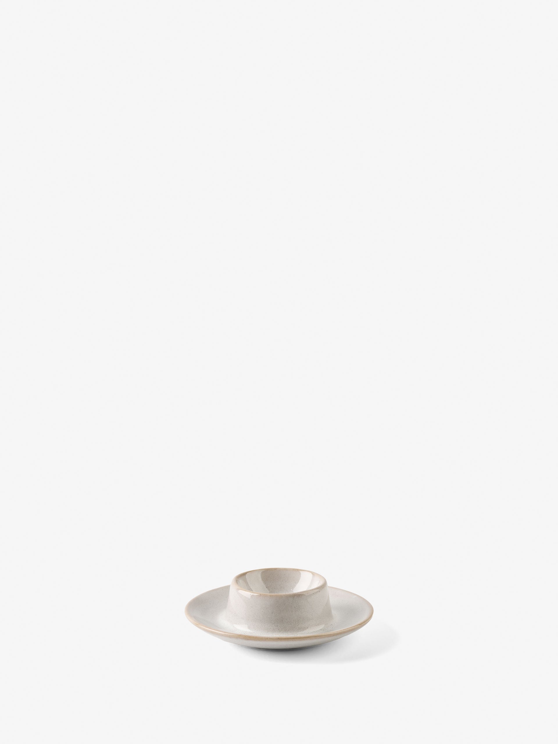 Bobbie White Egg Cup Plate