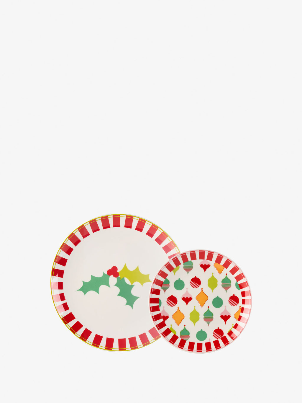 Jollie Red 8-Piece Plate Set