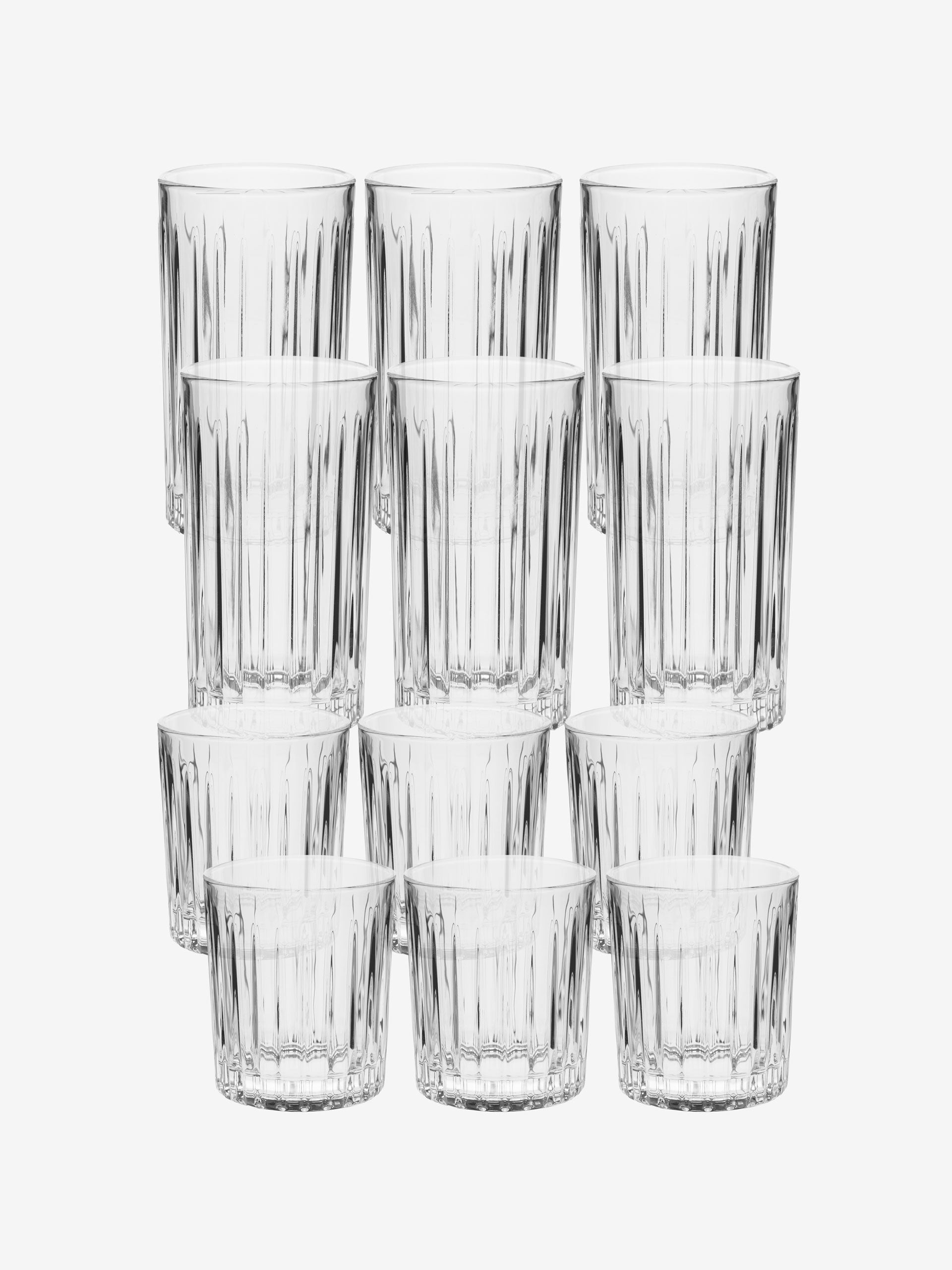 Jonnie Linear 12-Piece Glass Set