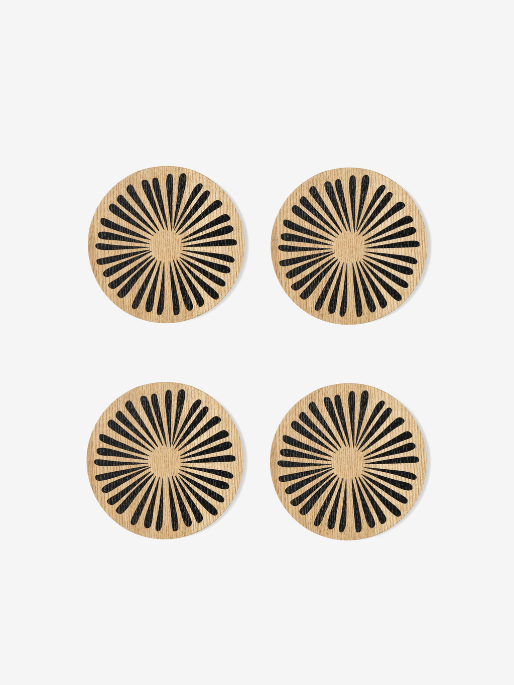 Kimmie Black 4-Piece Coaster Set