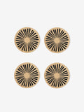 Kimmie Black 4-Piece Coaster Set