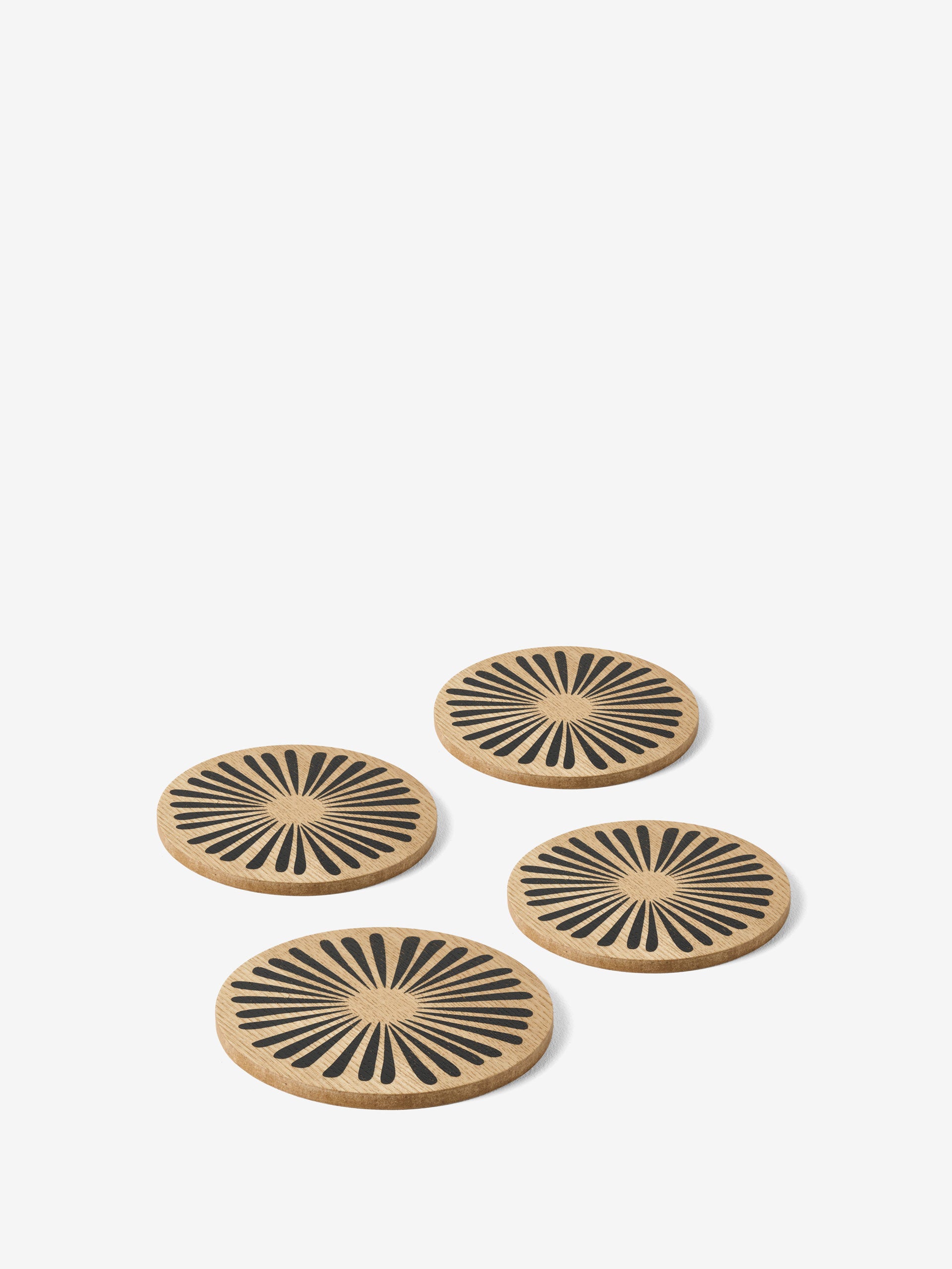 Kimmie Black 4-Piece Coaster Set
