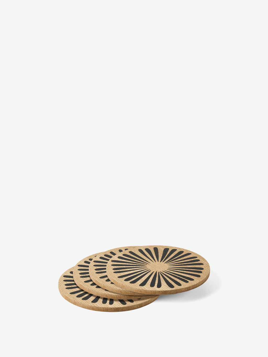 Kimmie Black 4-Piece Coaster Set
