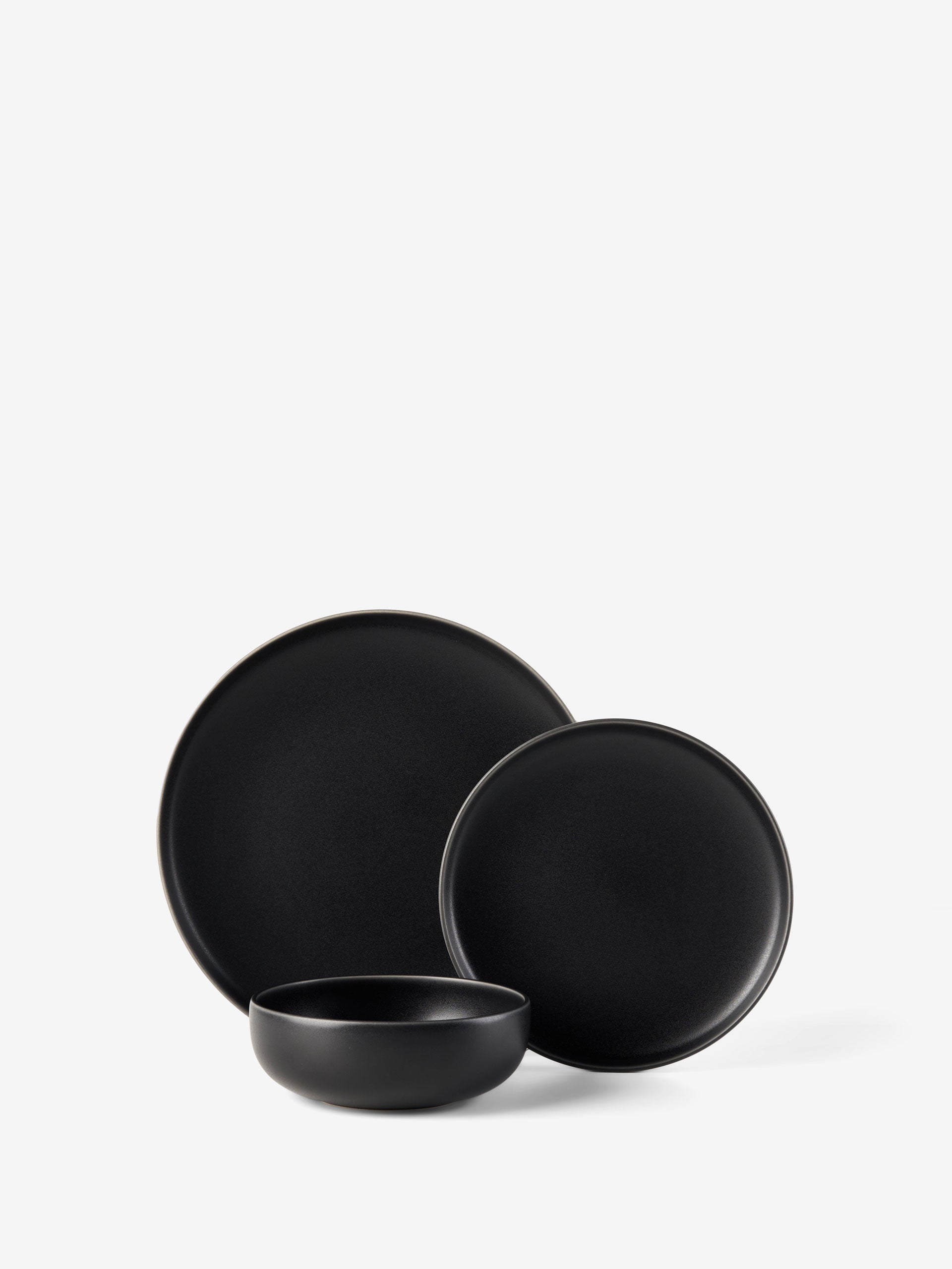 Mikkie Black 12-Piece Dinner Set