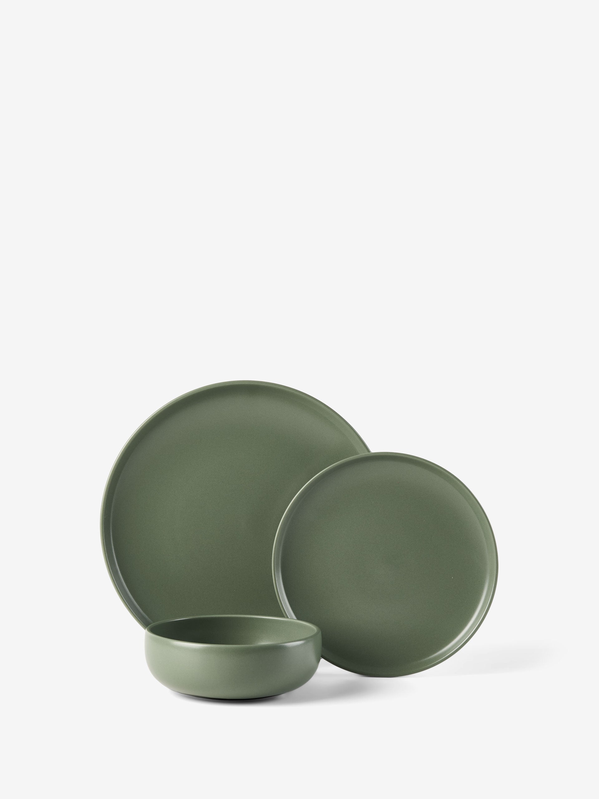 Mikkie Green 12-Piece Dinner Set