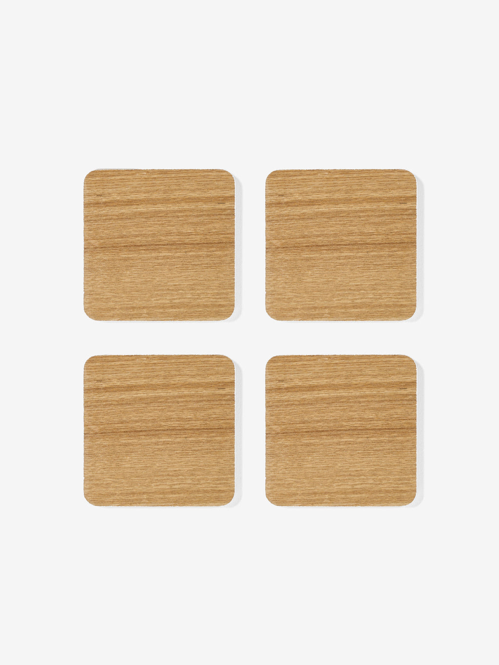 Mikkie Soft White 4-Piece Coaster Set