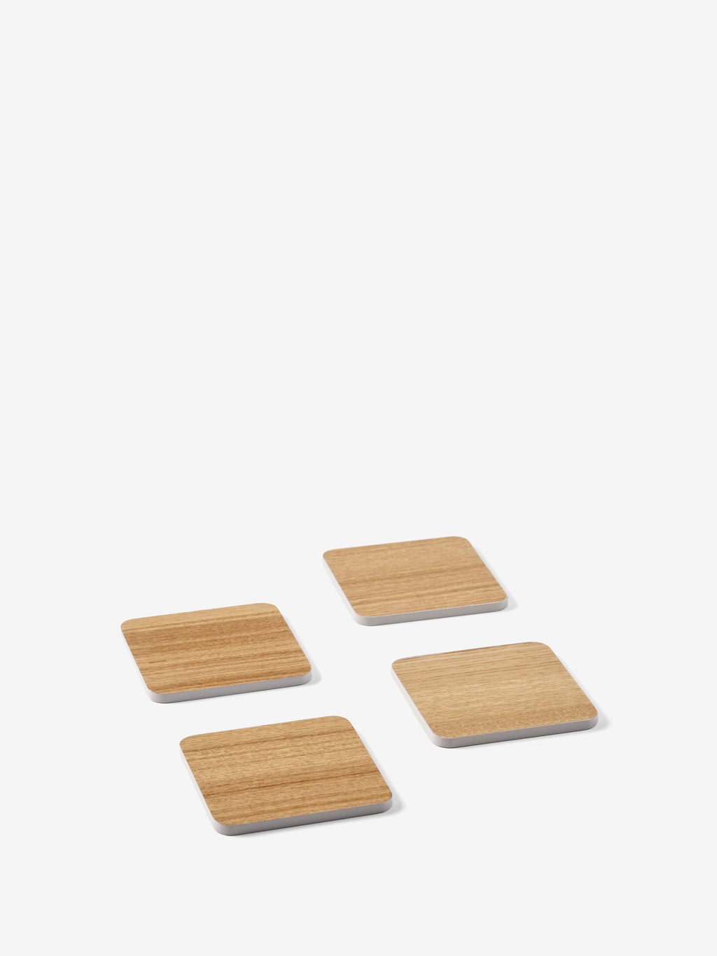 Mikkie Soft White 4-Piece Coaster Set