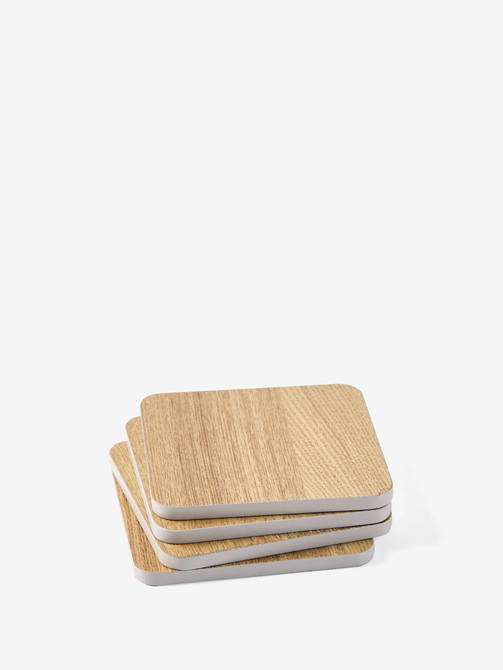 Mikkie Soft White 4-Piece Coaster Set