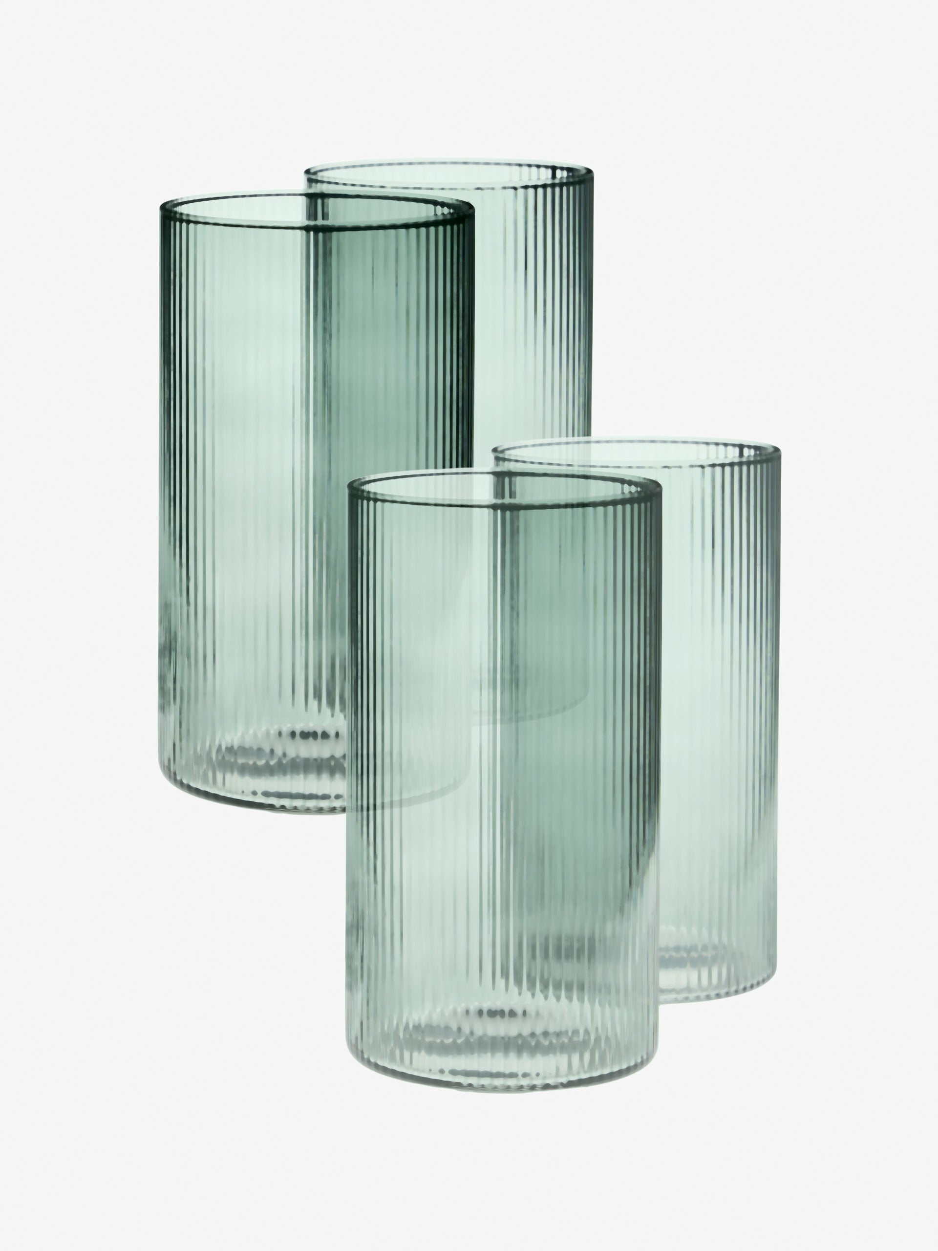 Sadie Green 4-Piece Green High Ball Set