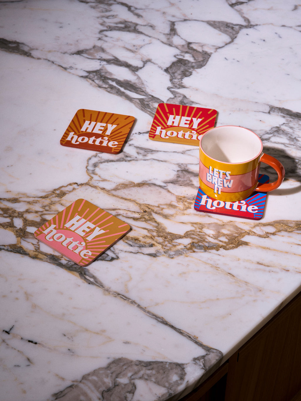 Sunnie Hey Hottie 4-Piece Coaster Set