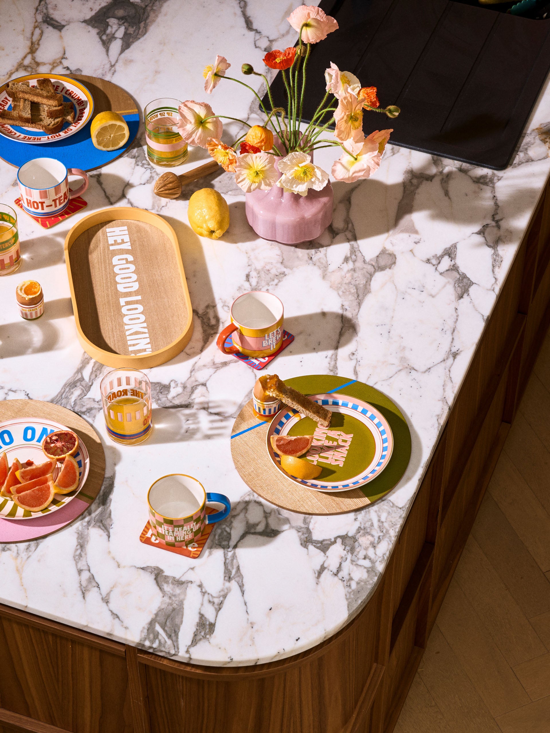 Sunnie Half-Dipped 4-Piece Placemat Set