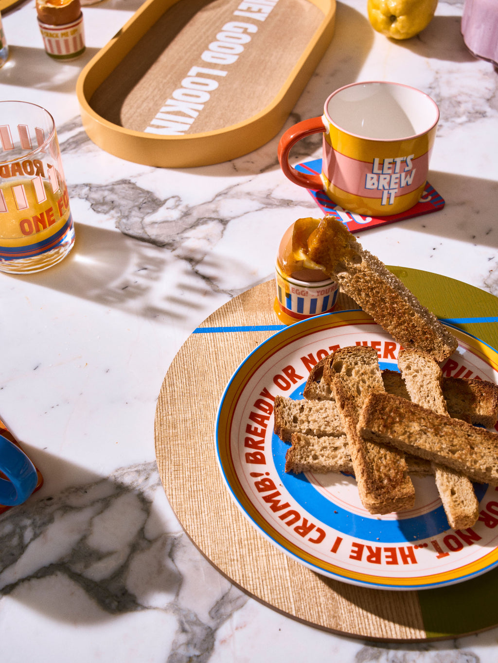 Sunnie Half-Dipped 4-Piece Placemat Set