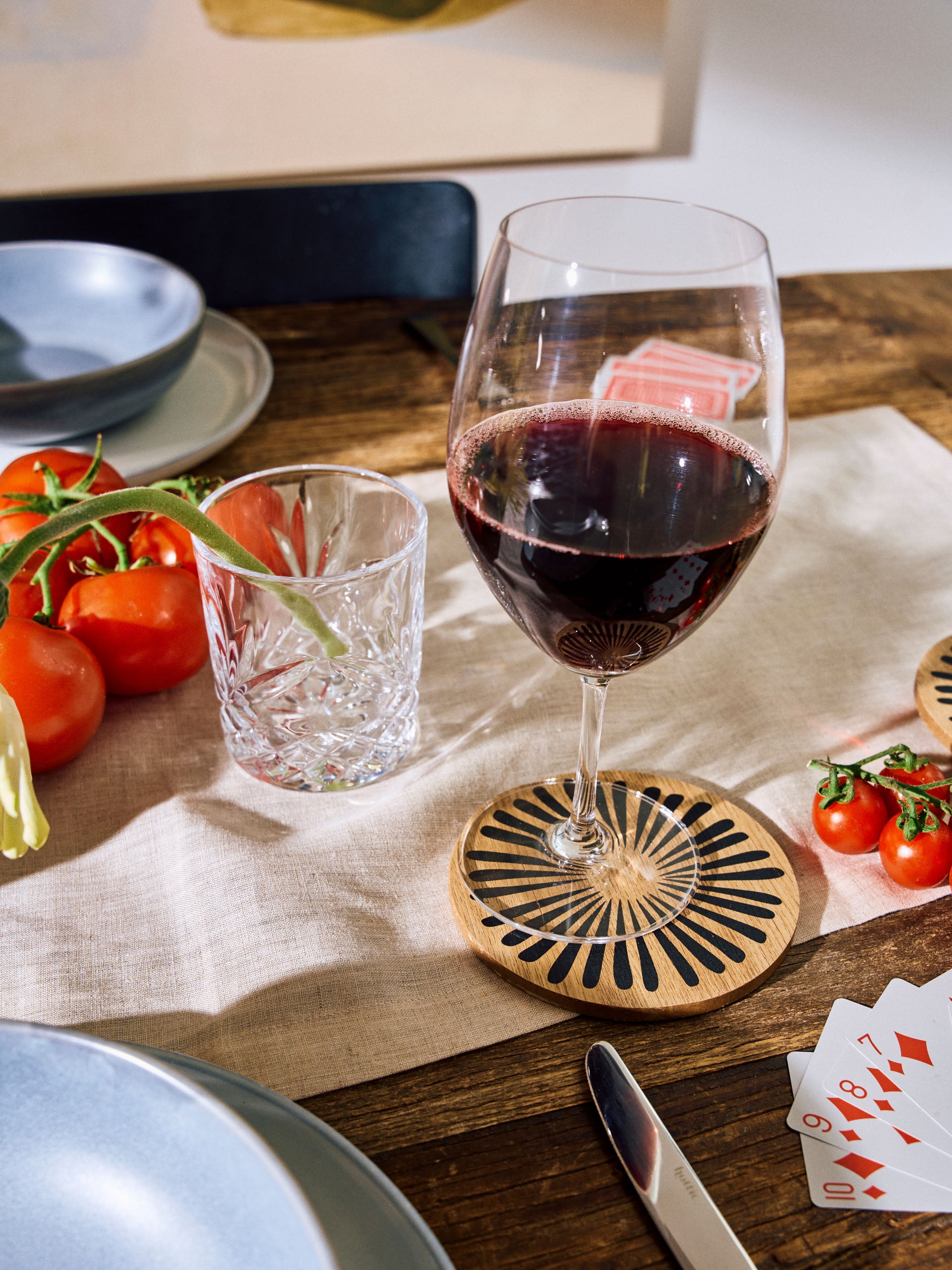 Kimmie Black 4-Piece Coaster Set