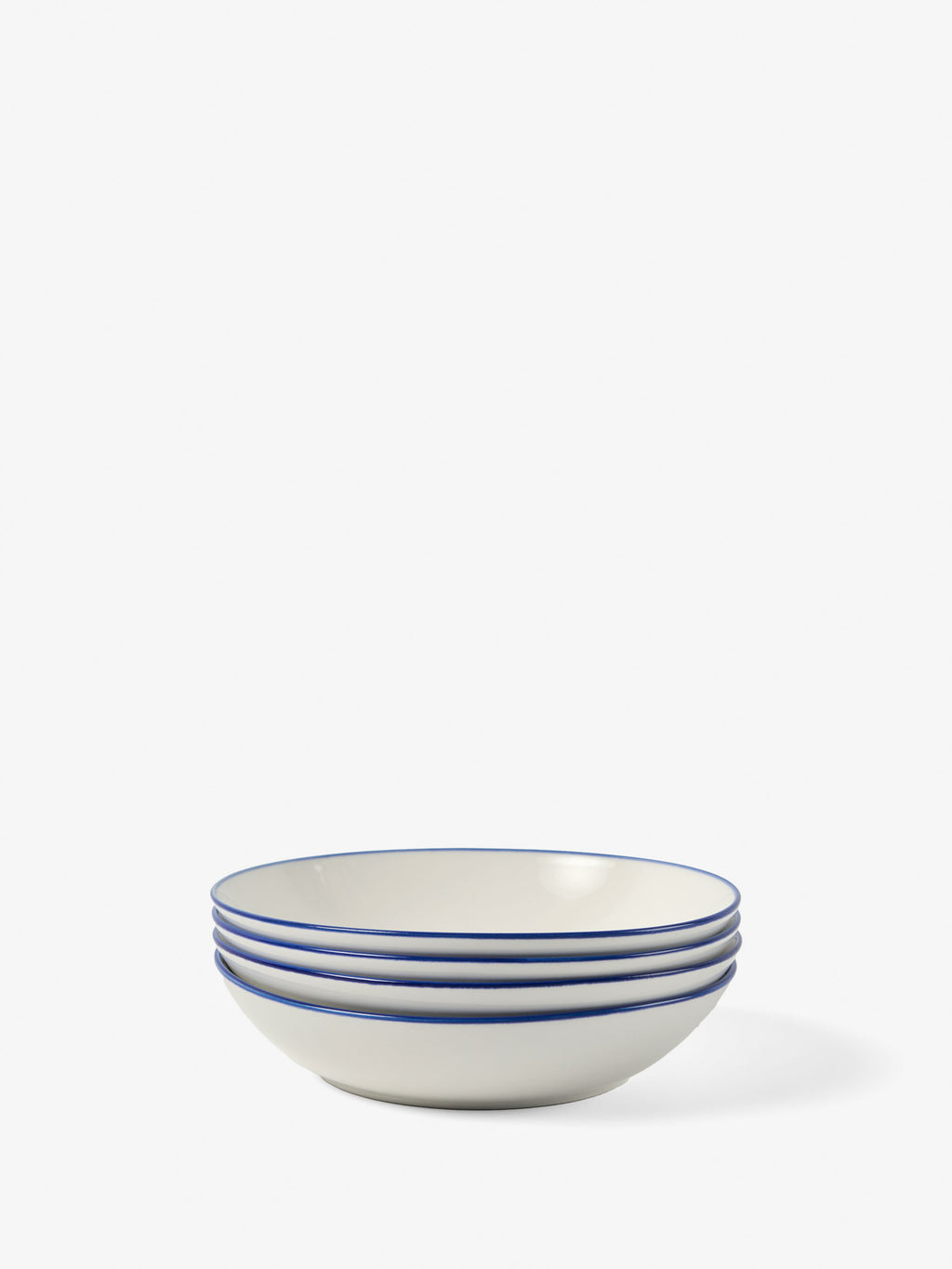 Sunnie Blue Rim 4-Piece Pasta Bowl Set