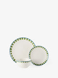 Winnie Blue-Green 12-Piece Dinner Set