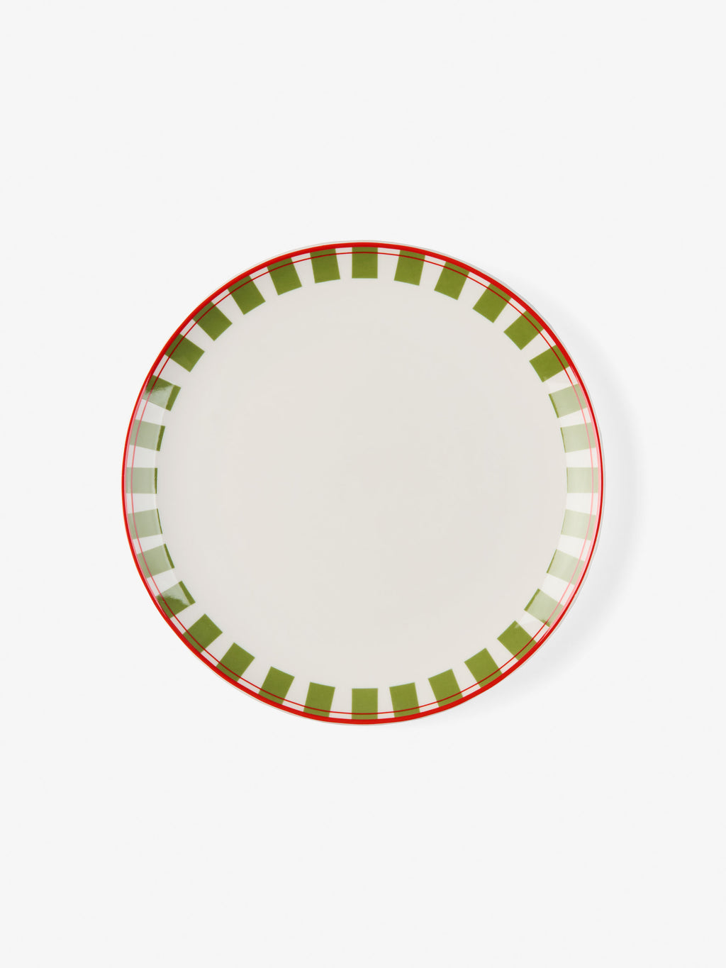 Winnie Red-Green 12-Piece Dinner Set
