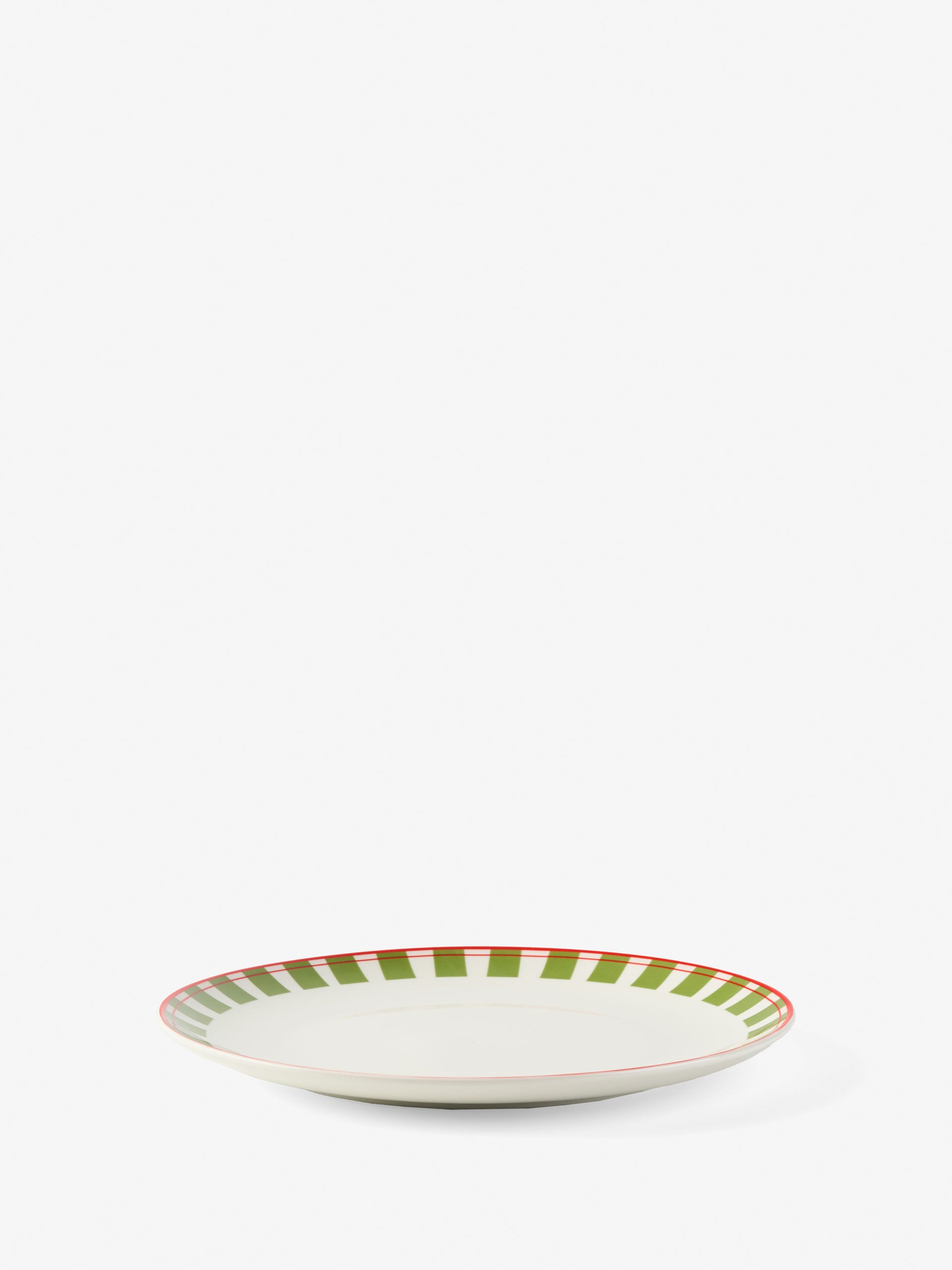 Winnie Red-Green 12-Piece Dinner Set