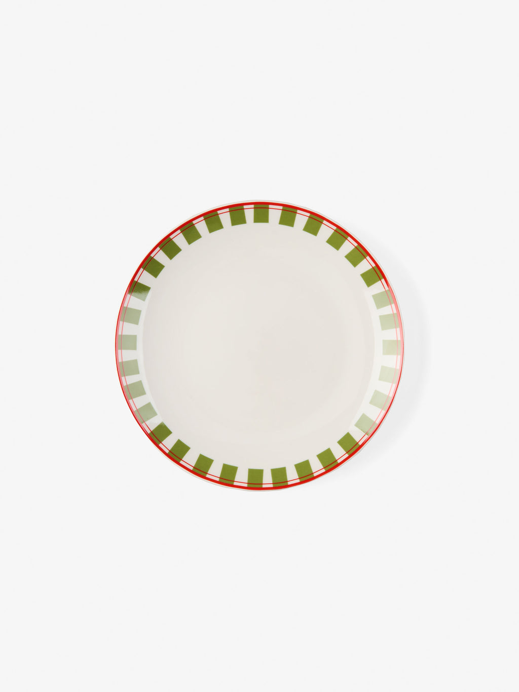 Winnie Red-Green 12-Piece Dinner Set