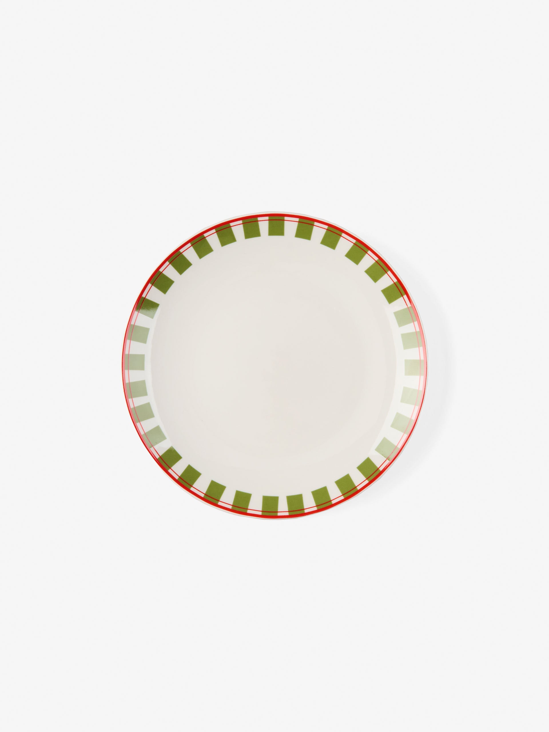 Winnie Red-Green 12-Piece Dinner Set