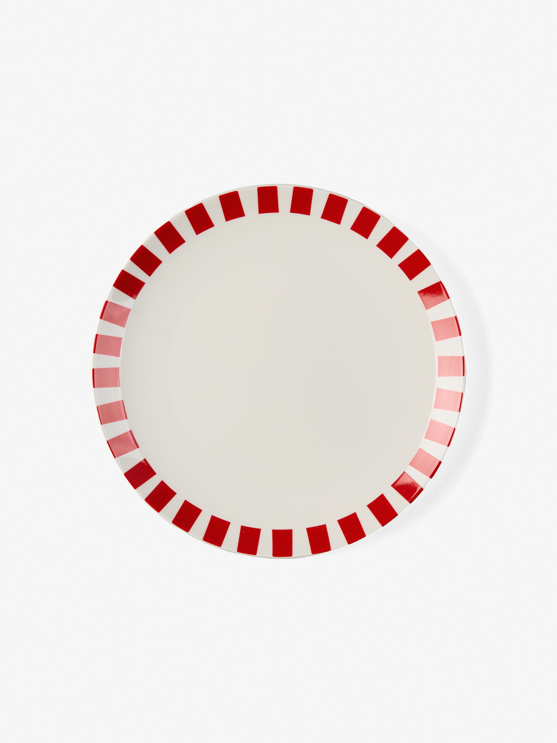 Winnie Red-White 12-Piece Dinner Set