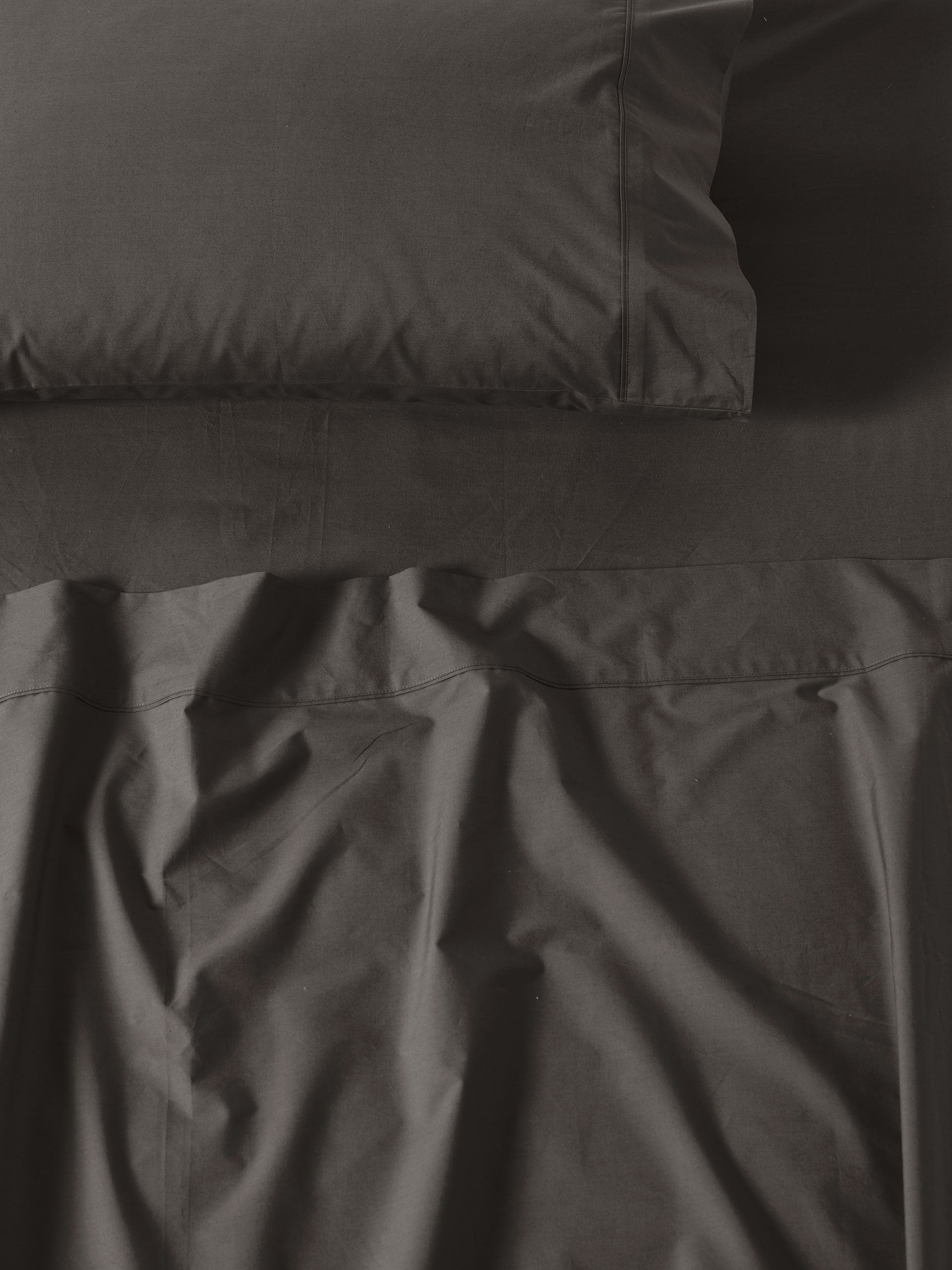 1000TC Cotton Sateen Charcoal Sheet Set