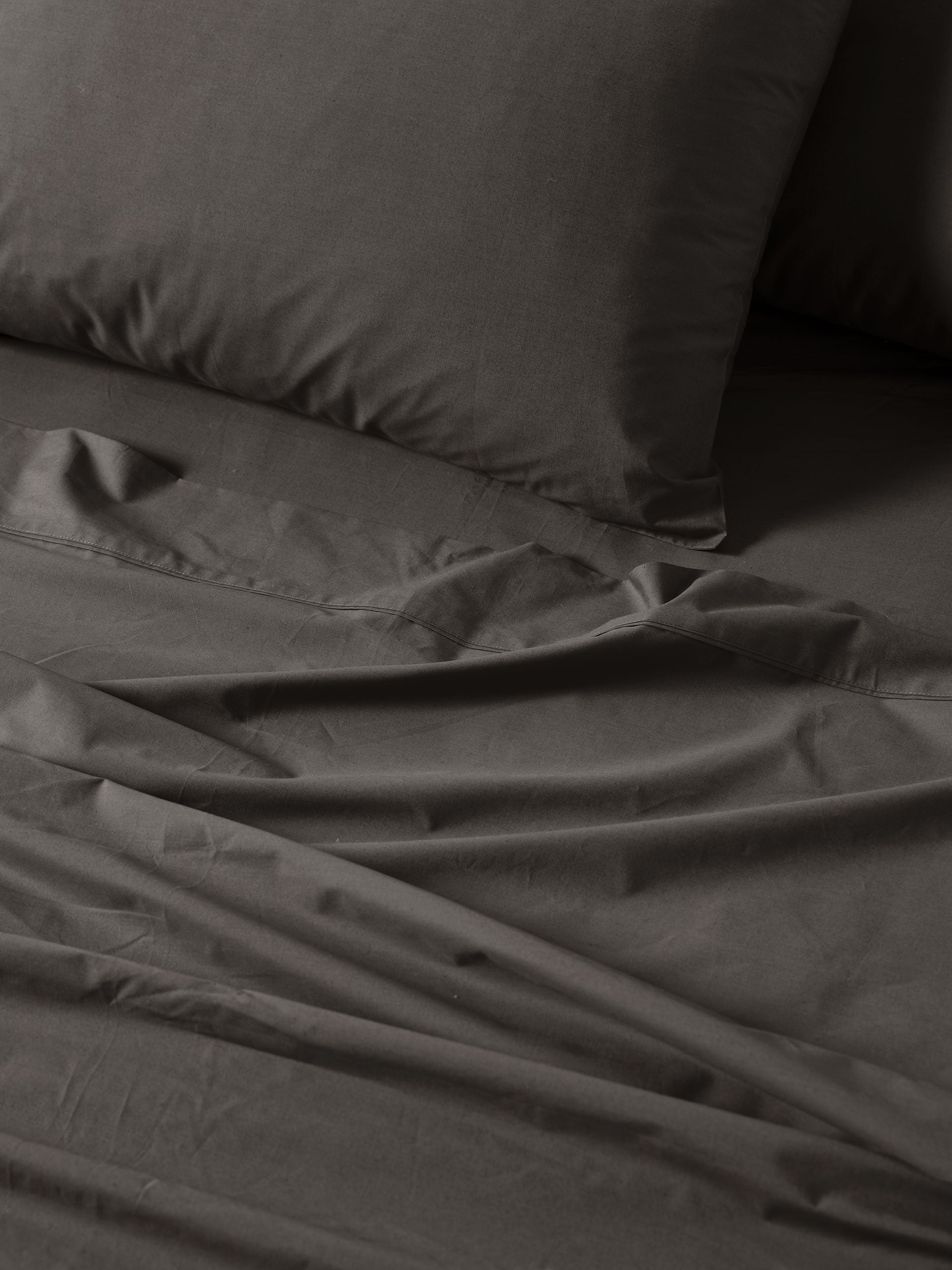 1000TC Cotton Sateen Charcoal Sheet Set