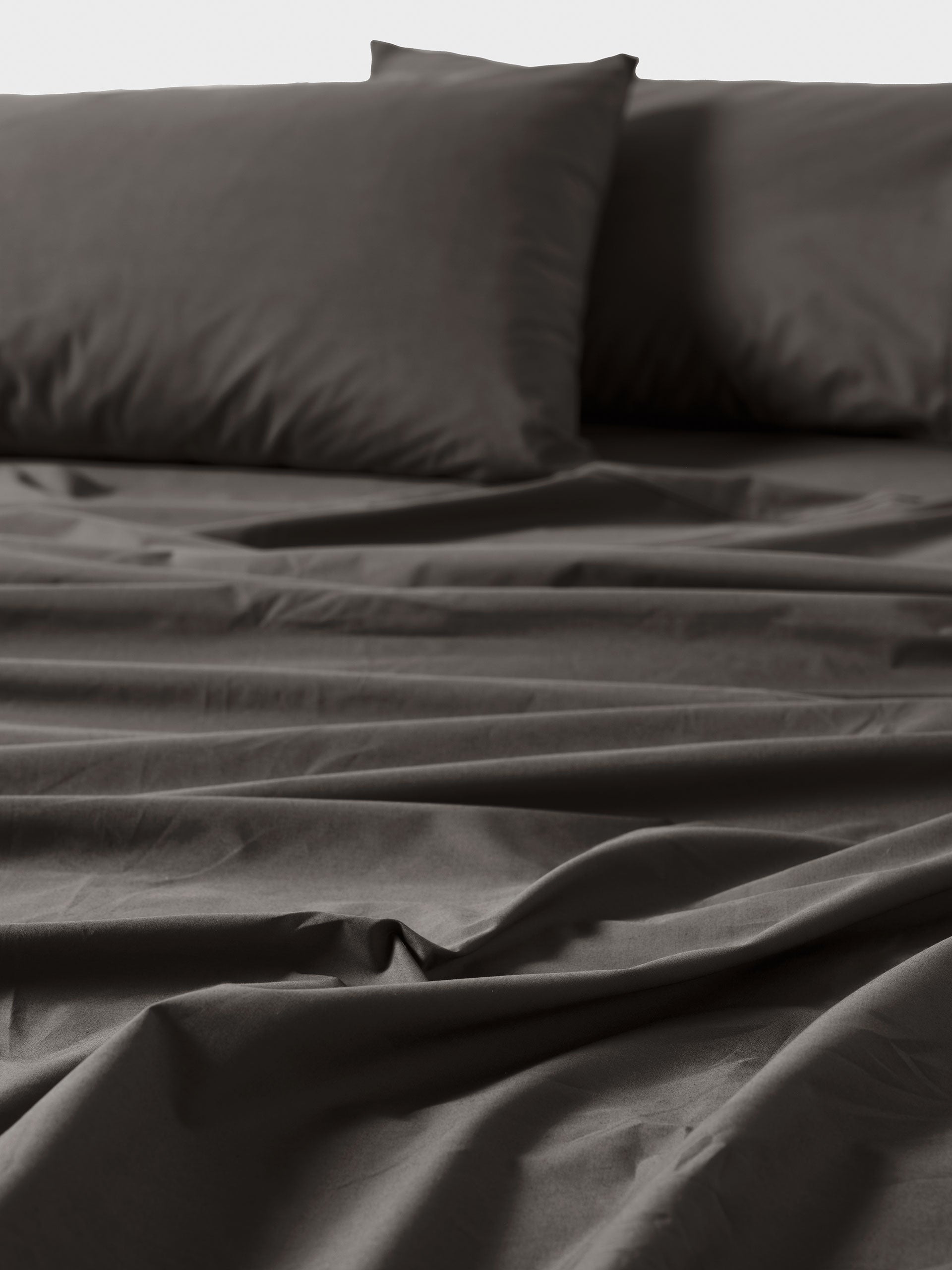 1000TC Cotton Sateen Charcoal Sheet Set