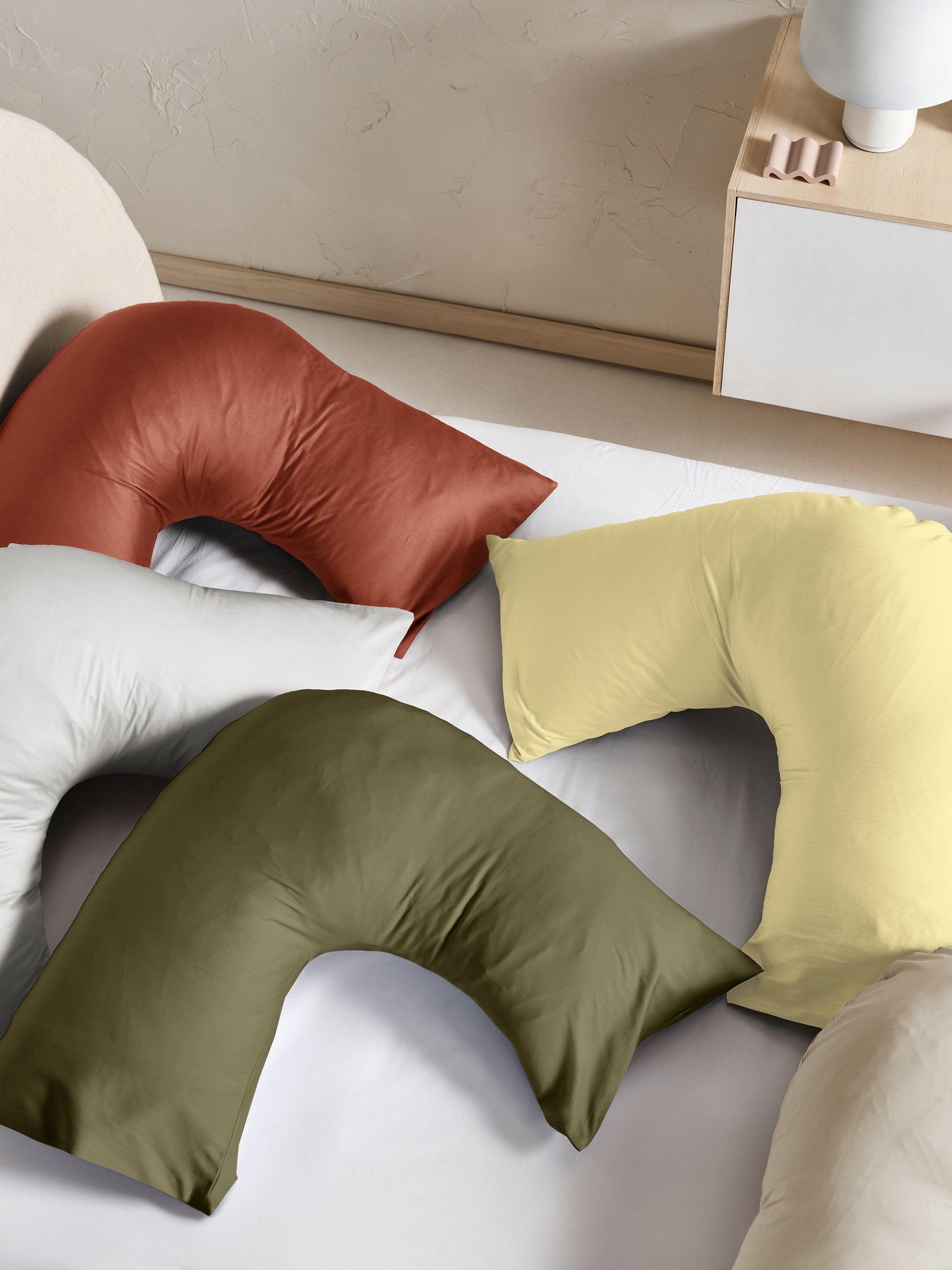 Augusta Olive U-Shaped Pillowcase