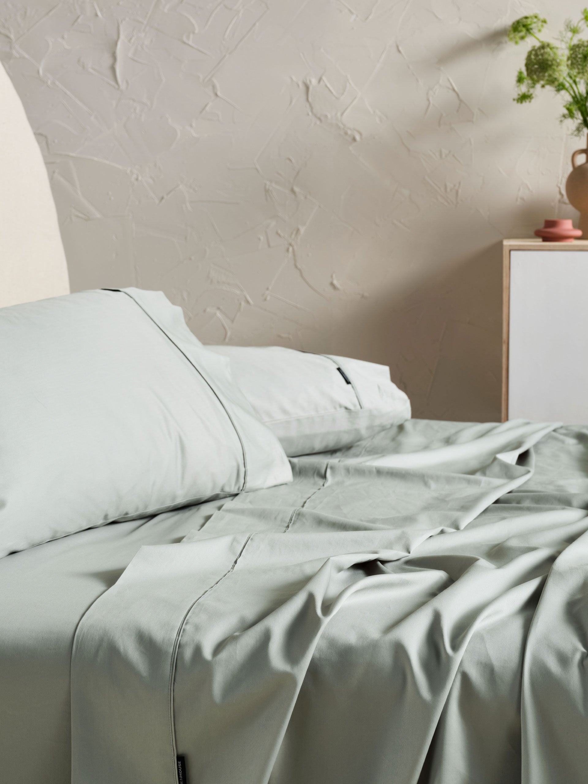 Augusta Green Gum Standard Pillowcase