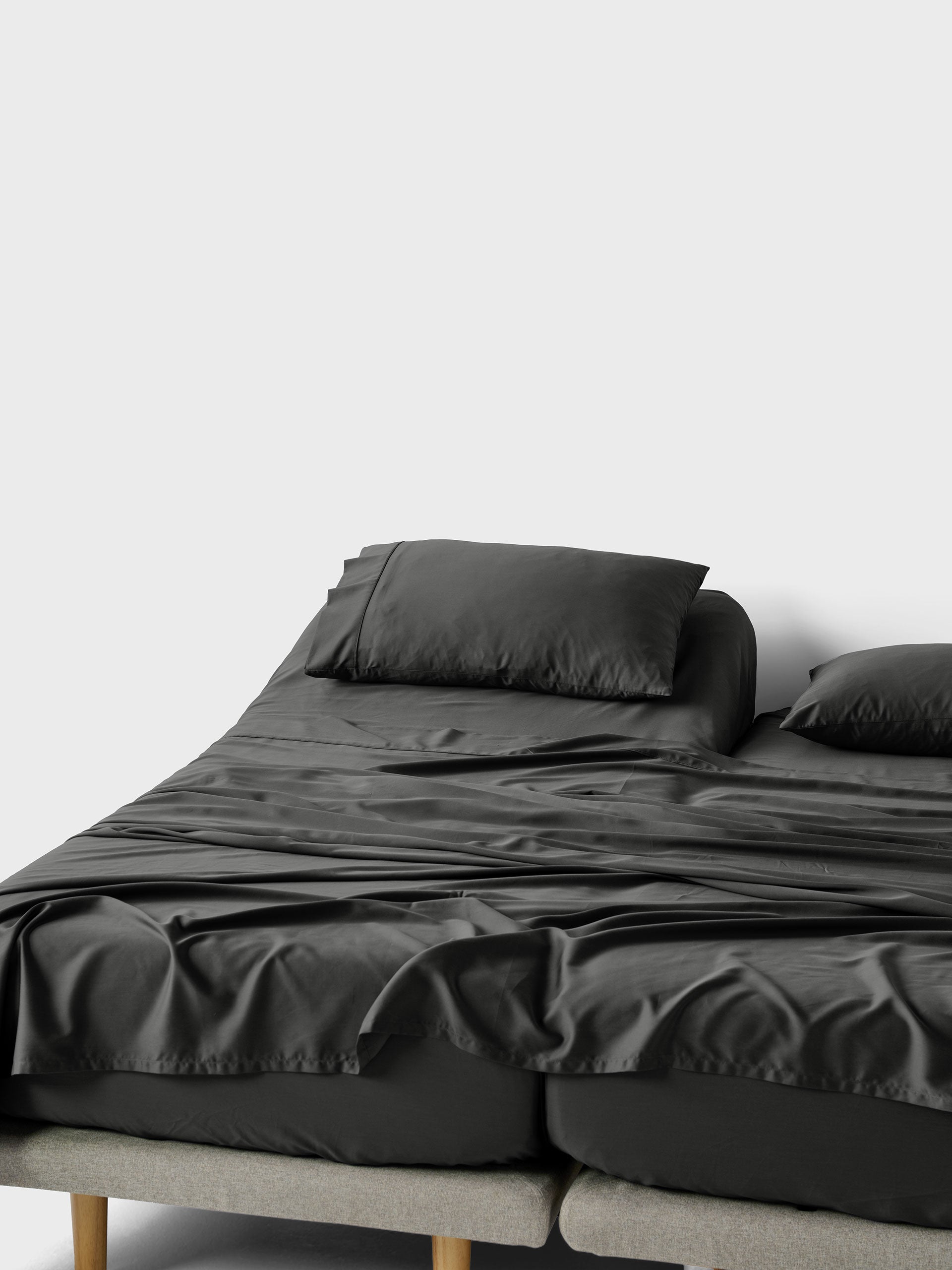 Augusta Split King Sheet Set | Charcoal