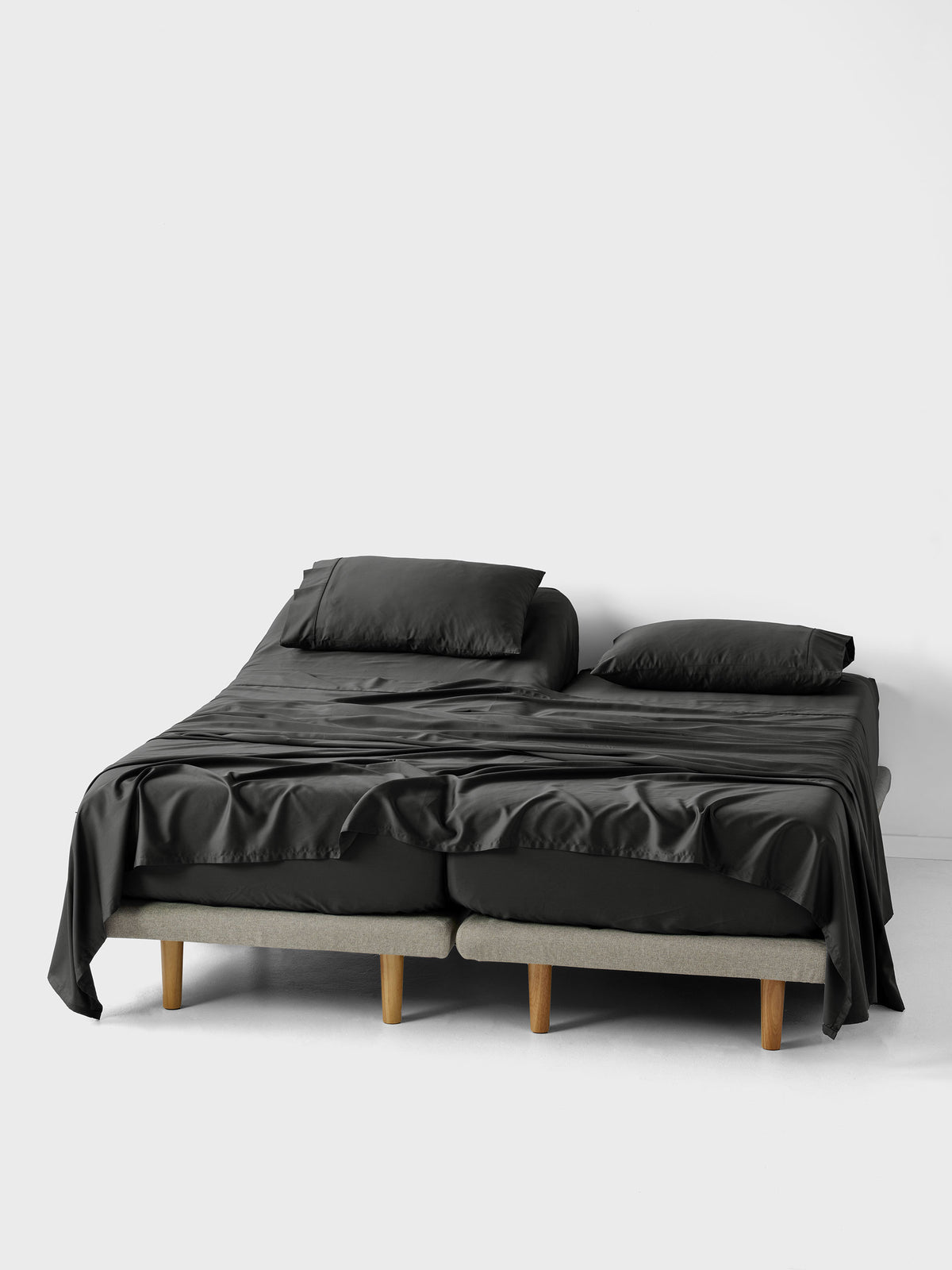 Augusta Split King Sheet Set | Charcoal