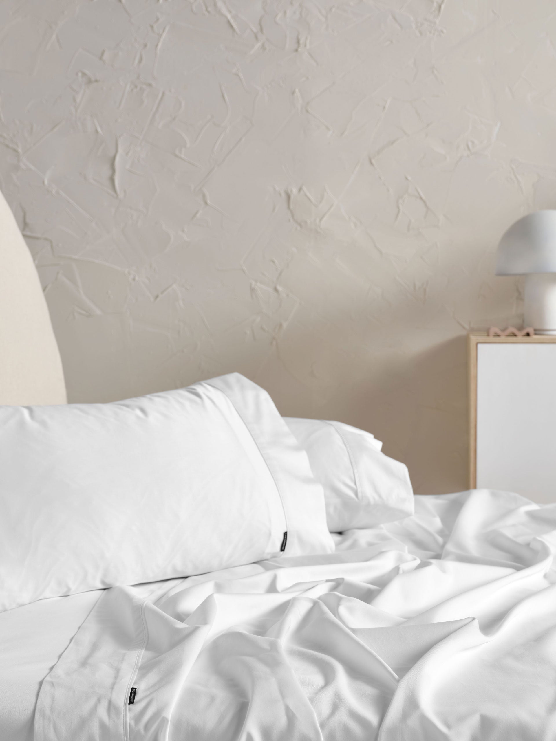 Augusta White Standard Pillowcase