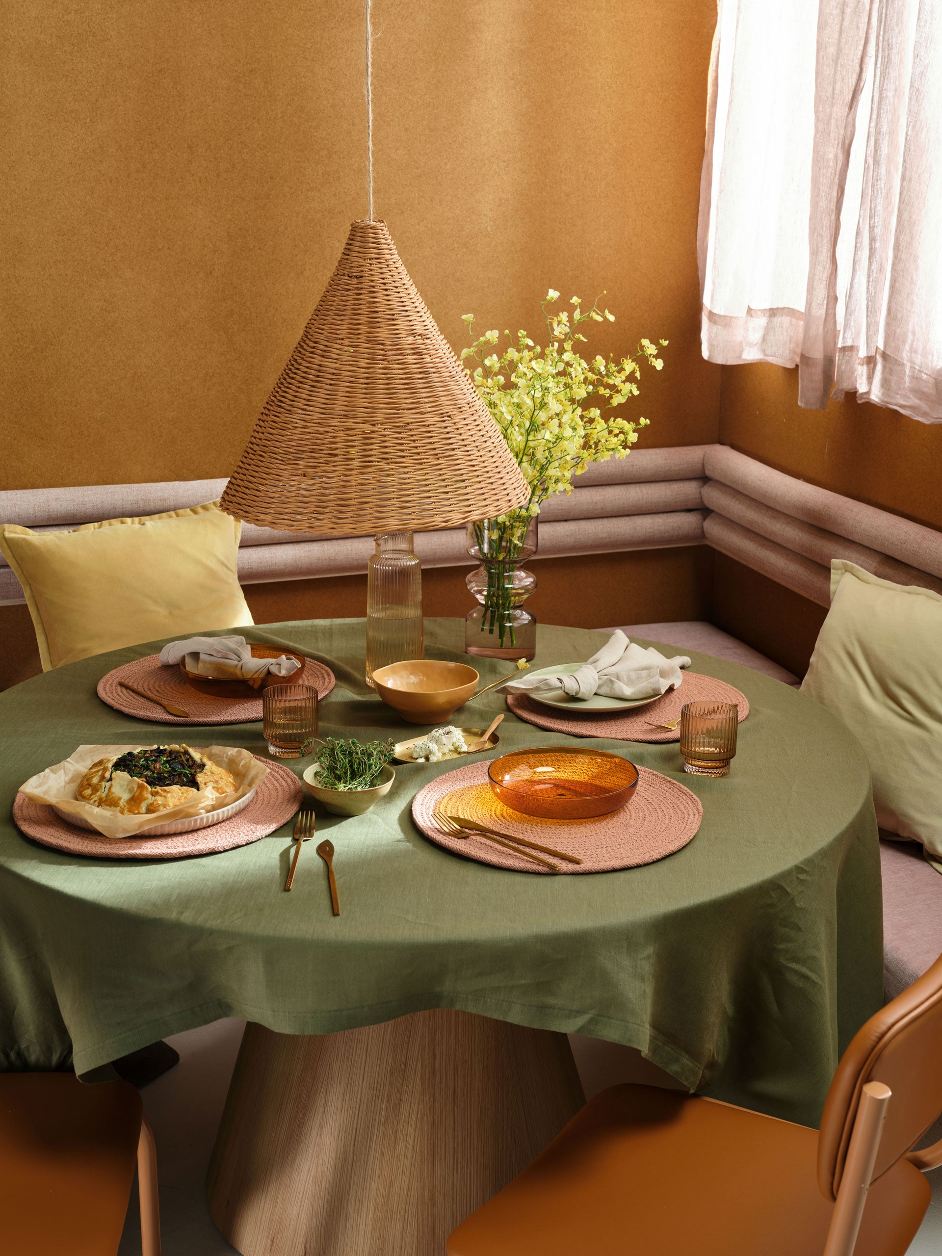 Nimes Moss Square Tablecloth
