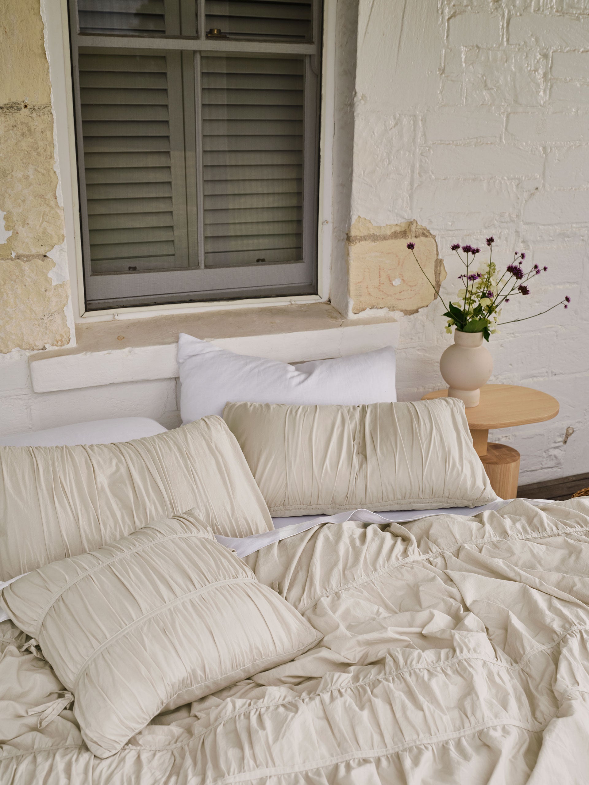 Layla Natural Quilt Cover Set