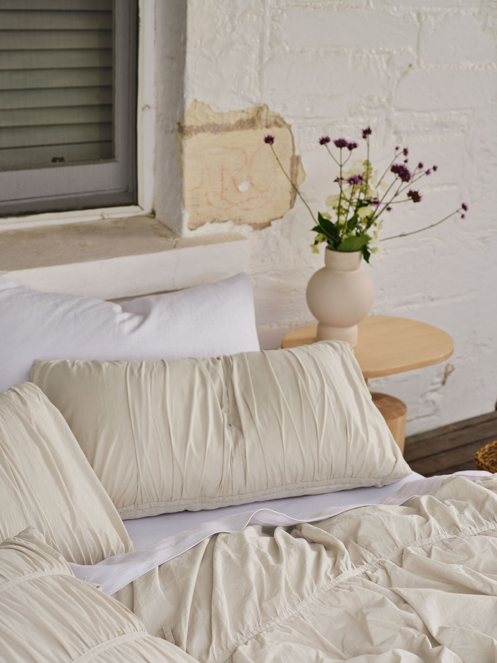 Layla Natural Quilt Cover Set