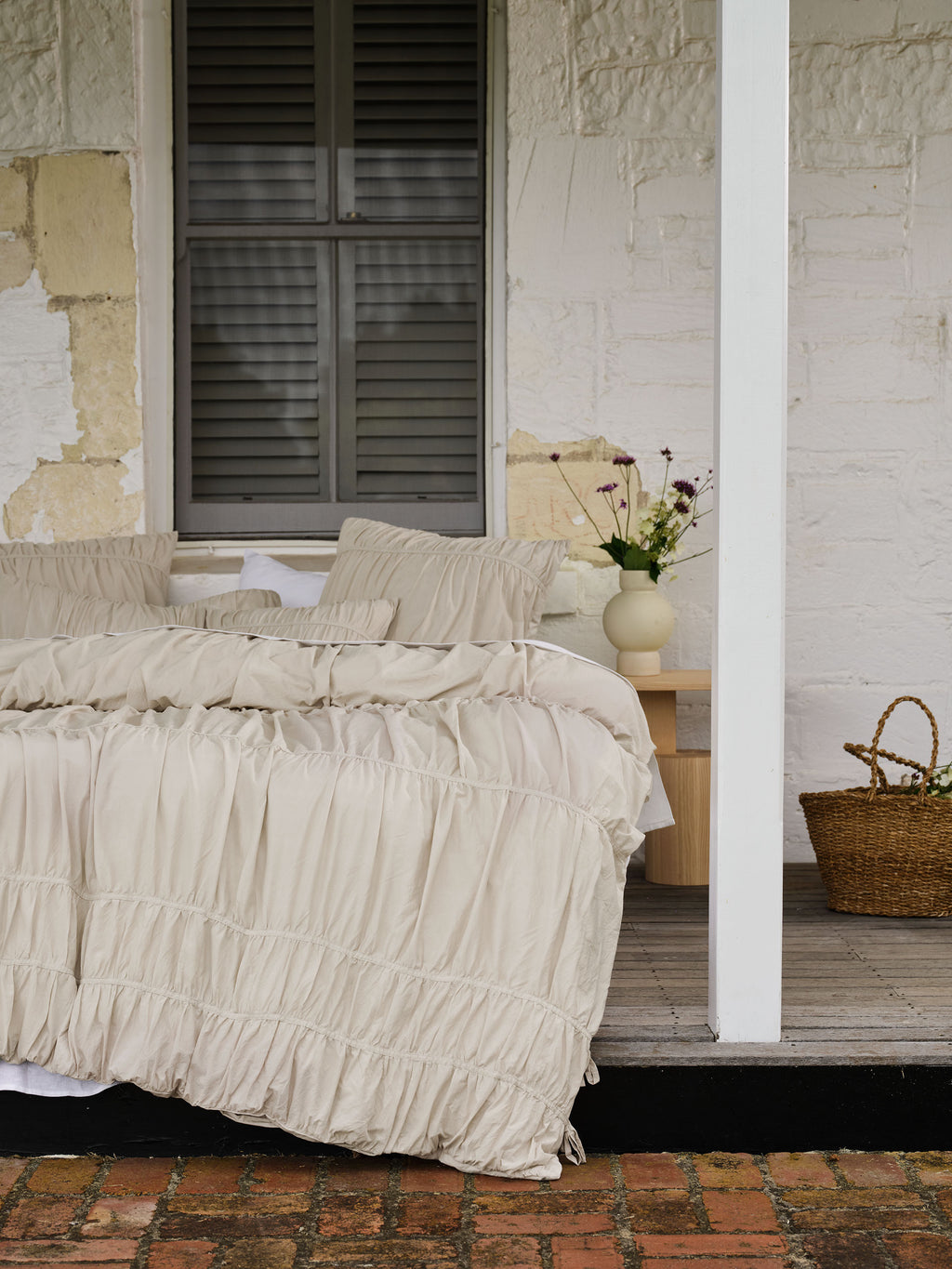 Layla Natural Quilt Cover Set