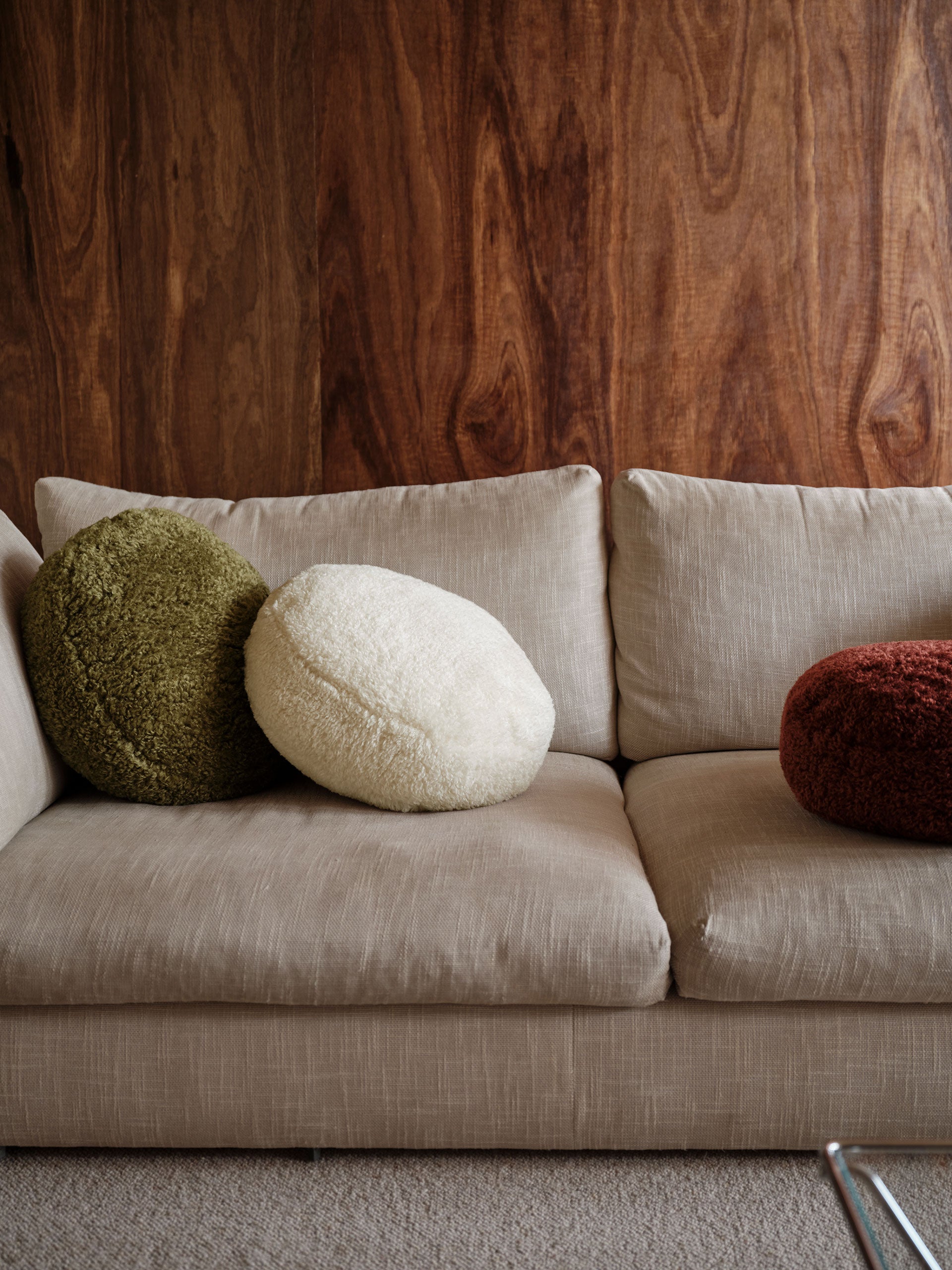 Shetland Olive Cushion 43cm Round
