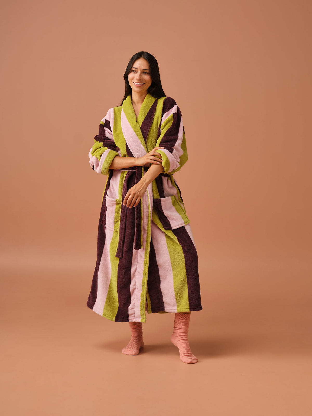 Plush Palazzo Plum Robe