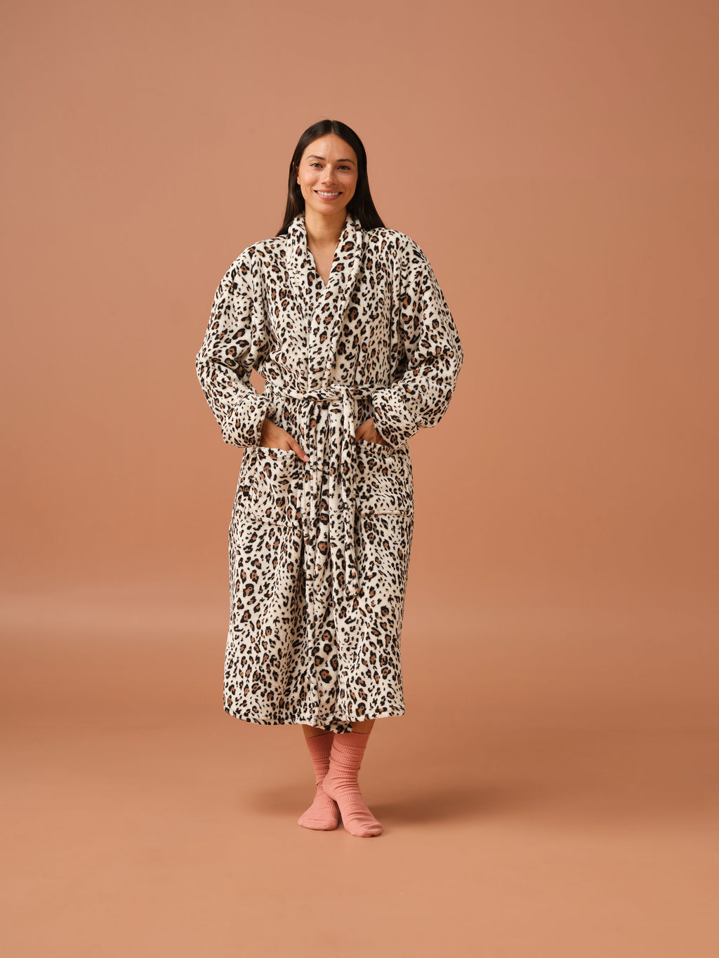 Plush Leopard Robe