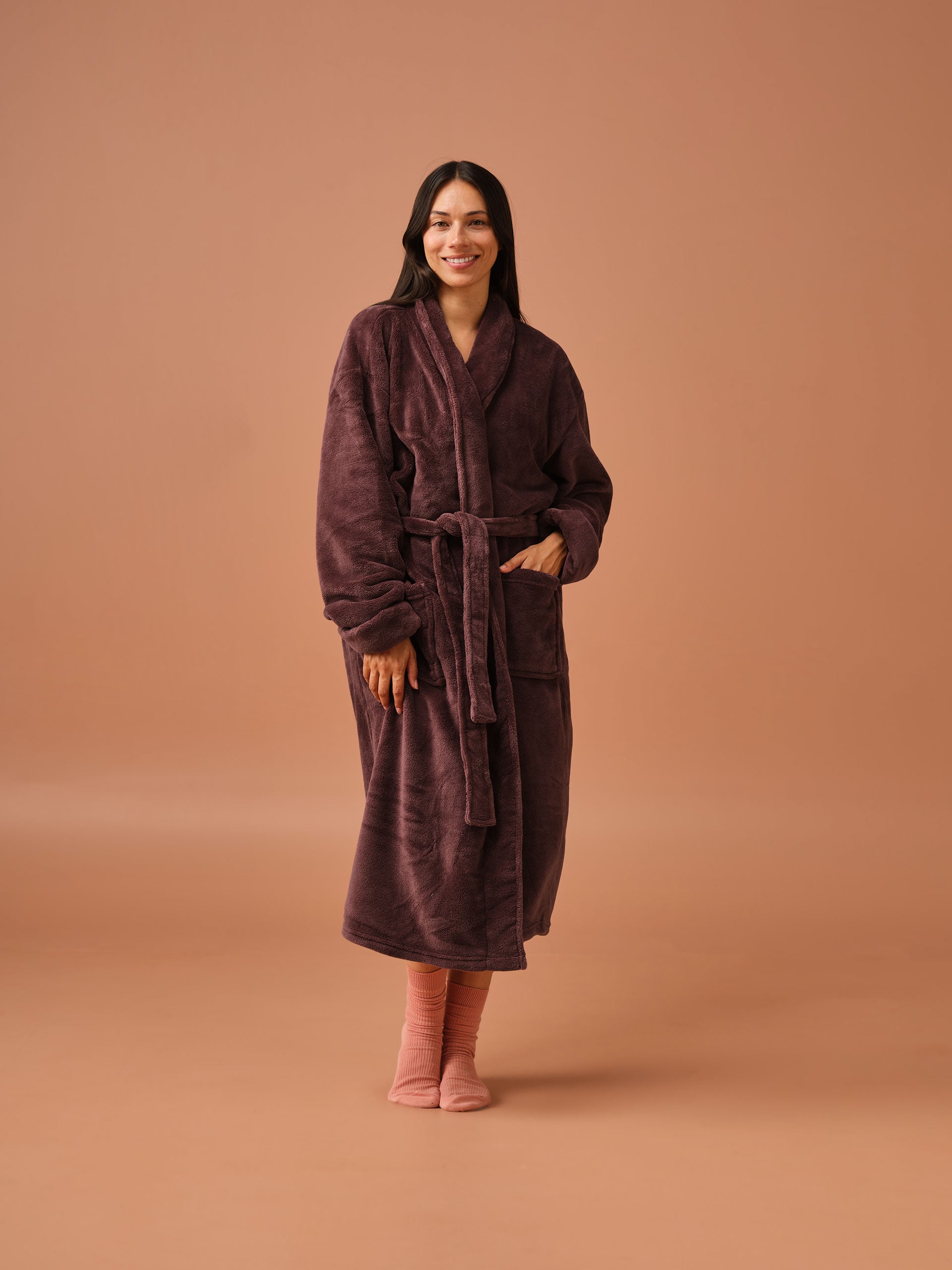 Plush Plum Robe