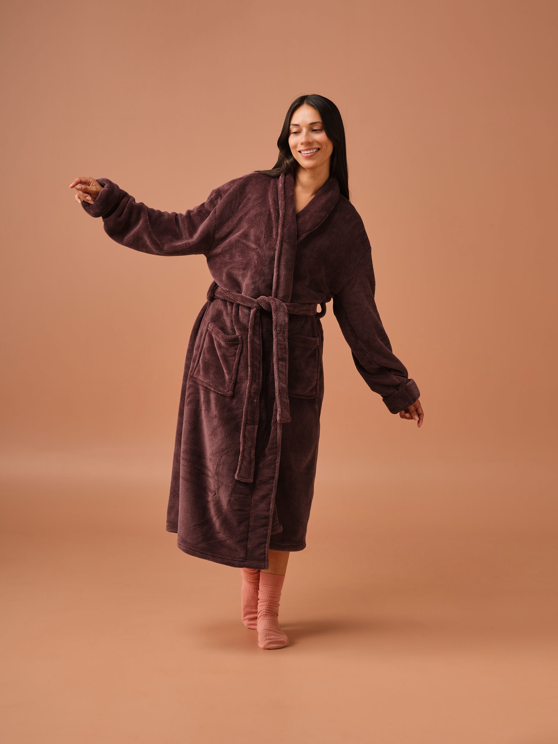 Plush Plum Robe