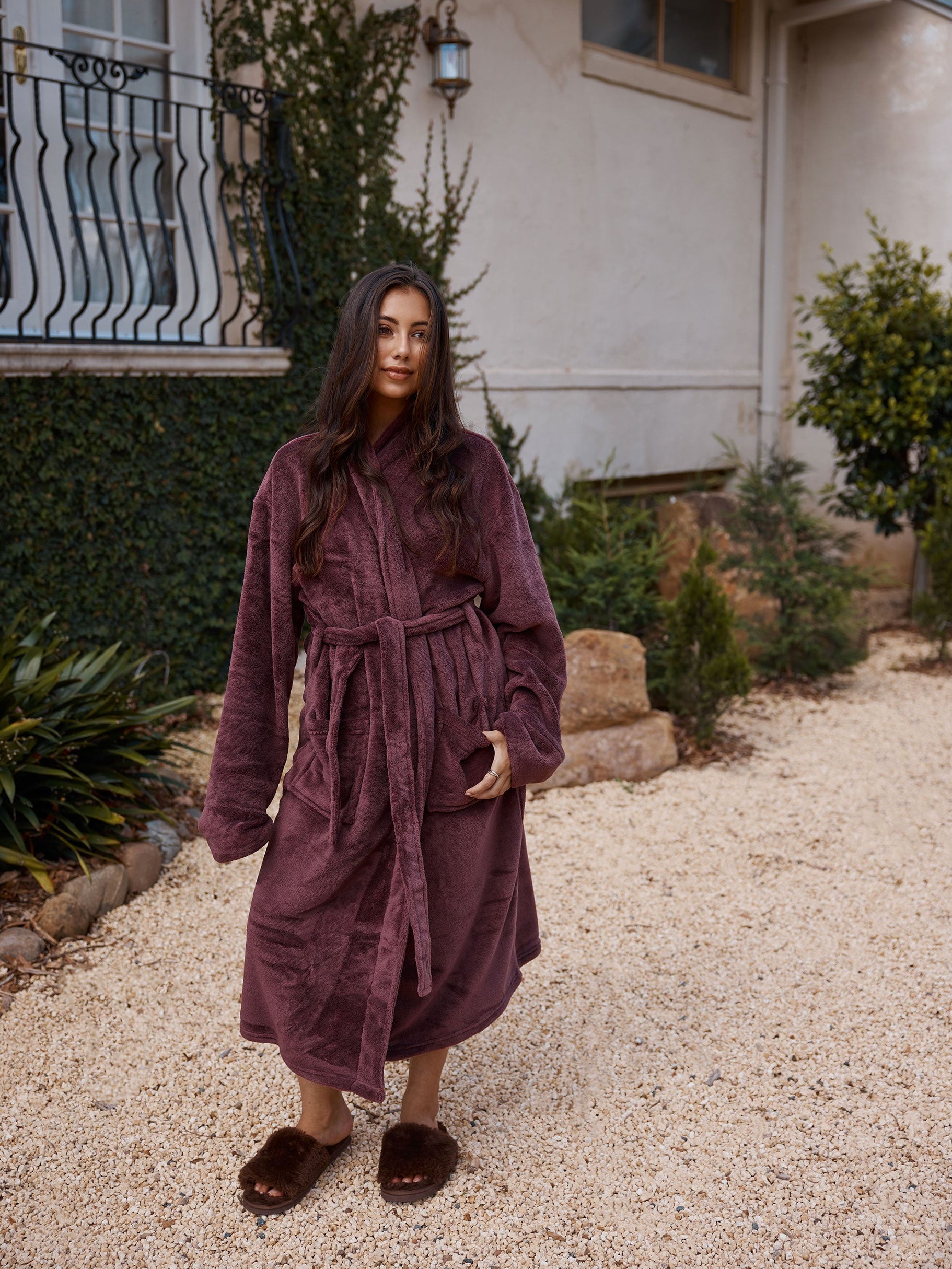 Plush Plum Robe