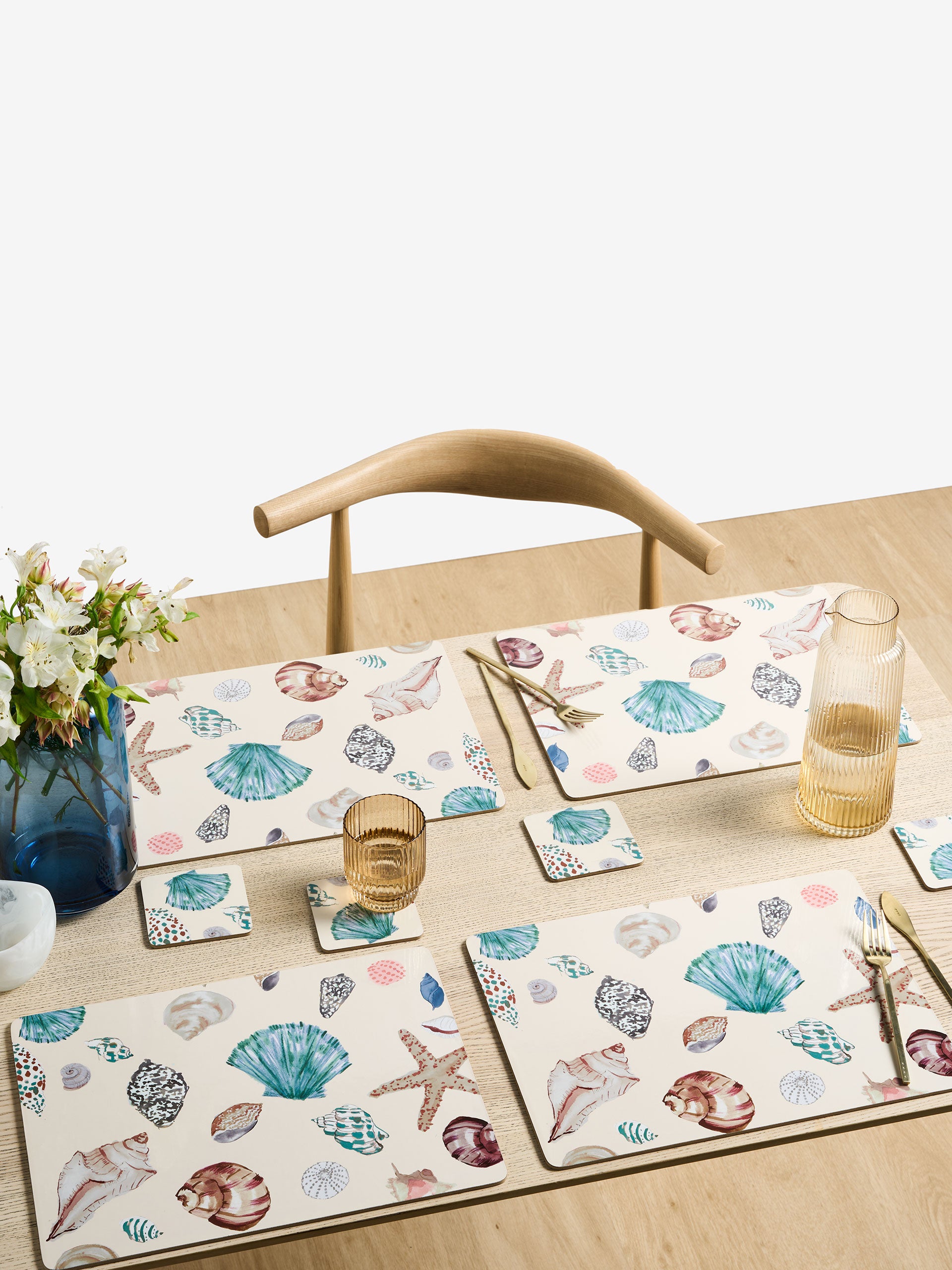 Beach Treasures 4-Piece Placemat Set