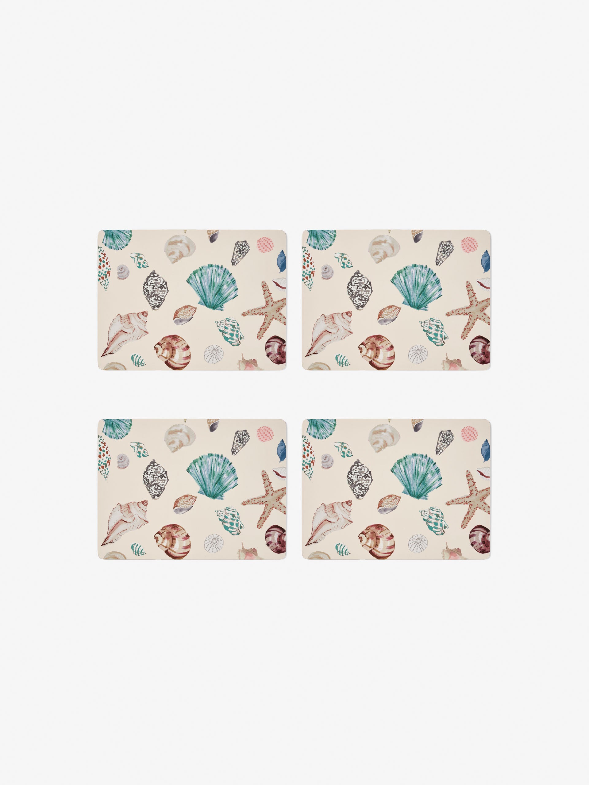 Beach Treasures 4-Piece Placemat Set