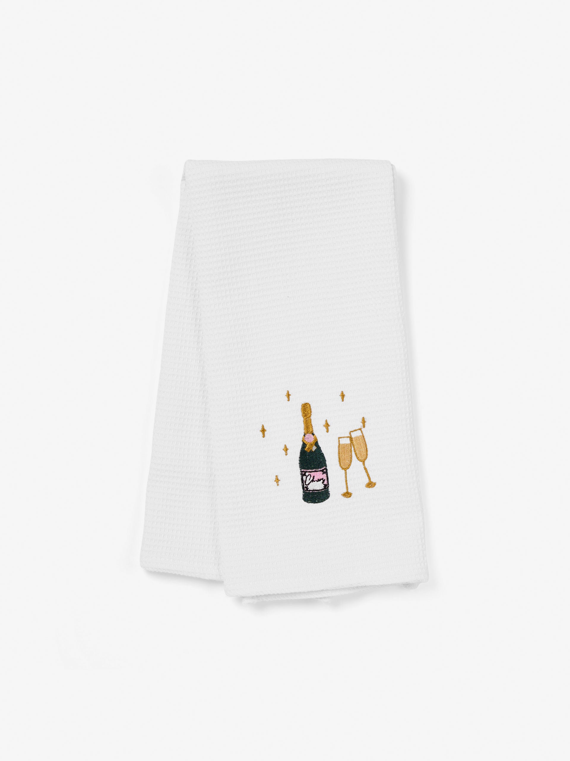 Bubbles Embroidered Tea Towel
