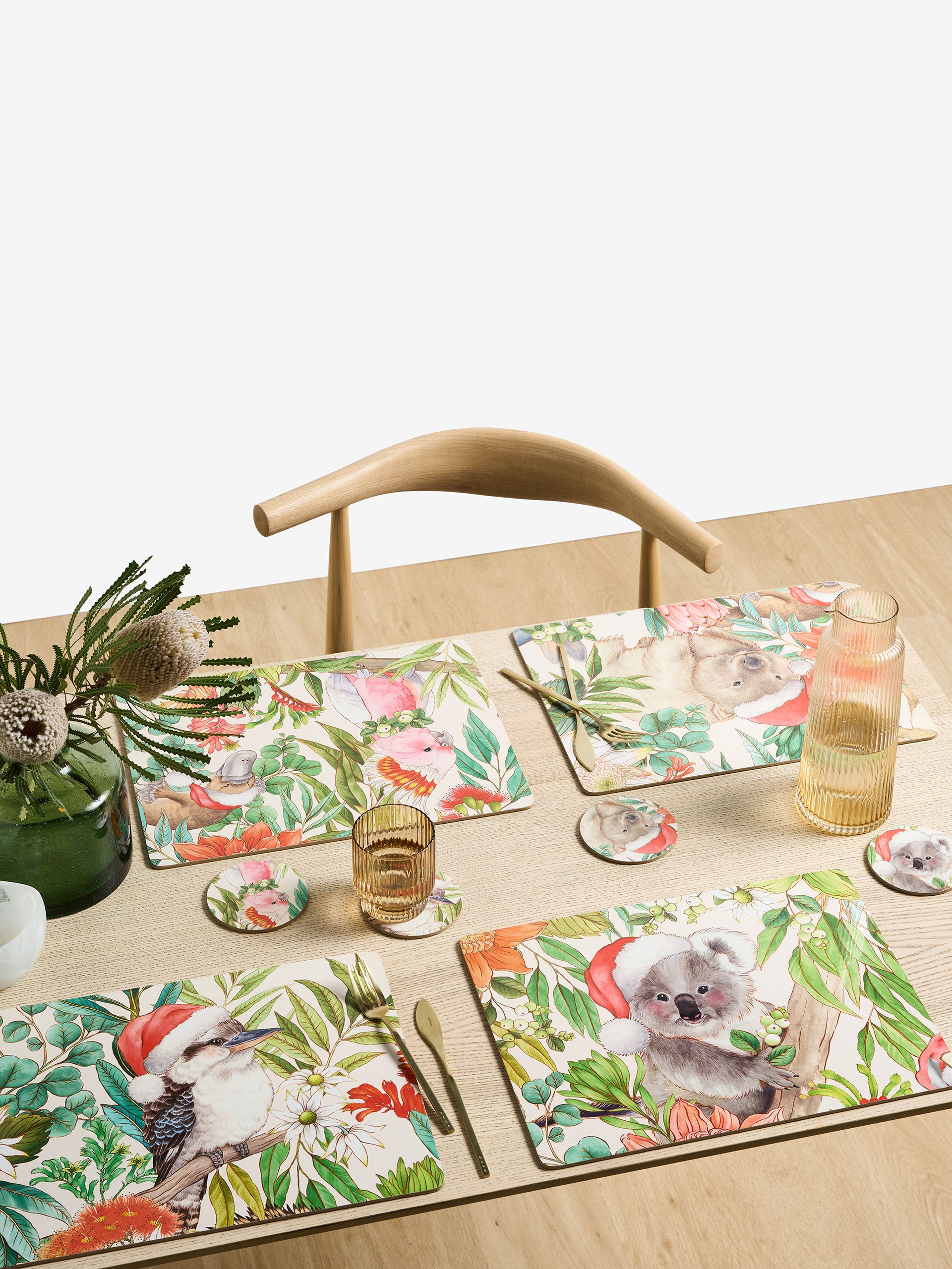 Bush Christmas 4-Piece Placemat Set