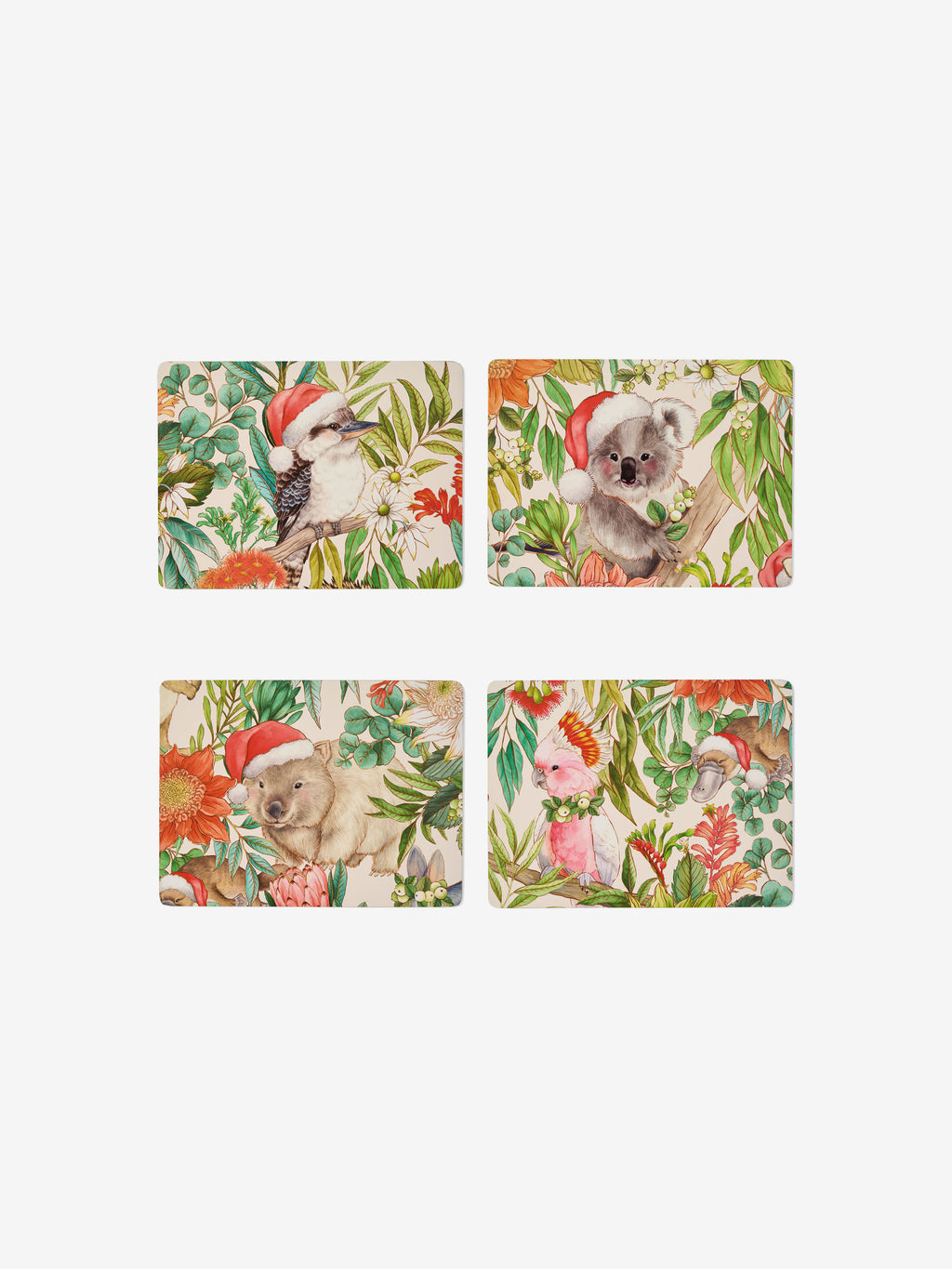 Bush Christmas 4-Piece Placemat Set